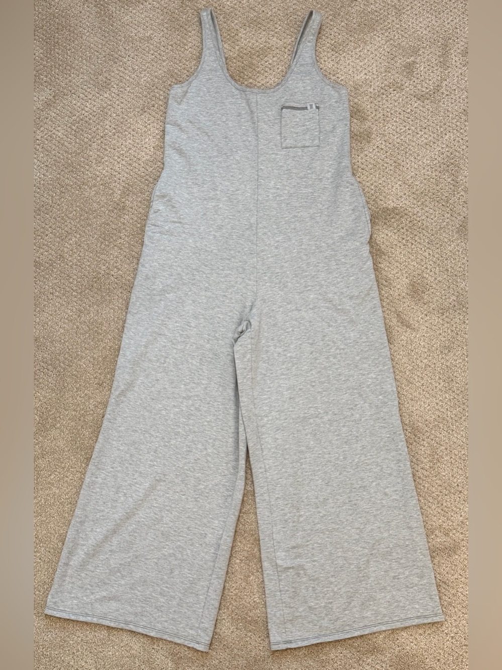 Savage X Fenty Heather Gray Wide-Leg Tank Jumpsuit
